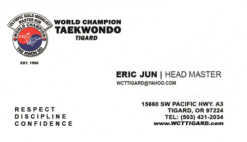 World Champion Taekwondo Tigard